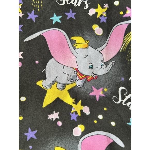 Dumbo Disney Scrubs V Neck Top TF780 DUHF size XS Black Elephant Animal Print - Picture 5 of 8